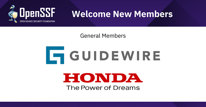 In the Face of Mounting Regulatory Oversight, Honda and Guidewire Join Industry Leaders Securing Software Development at the Open Source Security Foundation (OpenSSF)